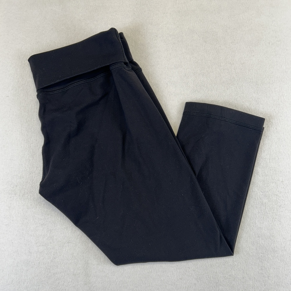 Lululemon Capri Leggings Womens 27 Black High Rise Crop Yoga Pants Workout